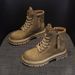 Frosted Leather Leather Martin Boots Women's Retro Locomotive Short Tooling Boots British Versatile Women's Boots_vogvips.com