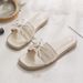 Genuine Soft Leather For Women, Outdoor Beach Travel Shoes, Low-heeled Soft-soled Slip-on , Soft Surface Fairy , Trendy_vogvips.com
