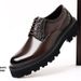 Euro Step Fashion Four Seasons High-Quality Brogue Thick-Soled Business Leather Versatile Men's Casual Shoes_vogvips.com