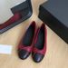 2025 French Small Fragrant Style New Button Ballet Flat Bottom Bow, Mary Jane Single Shoes With Shallow Mouth_vogvips.com