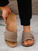 Men's Simple Solid Color Mules For Teenagers, New Spring And Summer Retro Casual Slip-On Shoes, Pu Upper Flat Slippers_vogvips.com