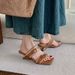 2025 New French Retro Square Toe Chunky Heel Sandals Petite Women, Fashionable One-Strap High Heels For Outdoor Wear_vogvips.com