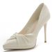 French Style Socialite Waterproof Platform High Heels New Thin Heel Beige Elegant Pointed Toe Shallow Mouth Single Shoes_vogvips.com