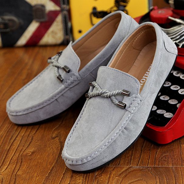 Men Loafers Business Shoes Suede Leather Soft Sole Male Casual Shoes Retro Flat Dress Shoes Moccasins Designer Slip On Men Shoe_vogvips.com
