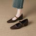 2026 New In-Stock Vintage Single-Strap Square-Toe Soft Sole Chunky Heel Mary Jane Versatile Women's Shoes_vogvips.com