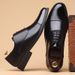 British Leather Cowhide Pointed Groom's Wedding Business Casual Men's Shoes, Formal Shoes_vogvips.com