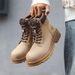Men's Classic Leather Platform Martin Boots With Anti-Slip Sole, Retro Lace-Up Design For Outdoor & Casual Wear (Sand, Camel, Coffee)_vogvips.com