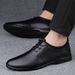 Leather Shoes Thin Leather Formal Men's Shoes Soft Sole Strap And Single Layer Leather Men's Casual Shoes_vogvips.com
