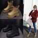 Martin Boots Women's Thick-soled Inner Height Increase Casual British Style One-pedal Versatile Cigarette Boots Women_vogvips.com