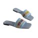 Women's Bohemian Style Flat Slippers Non-Slip Lightweight PU Beach Sandals With Woven Straps Multi-Color Casual Footwear_vogvips.com