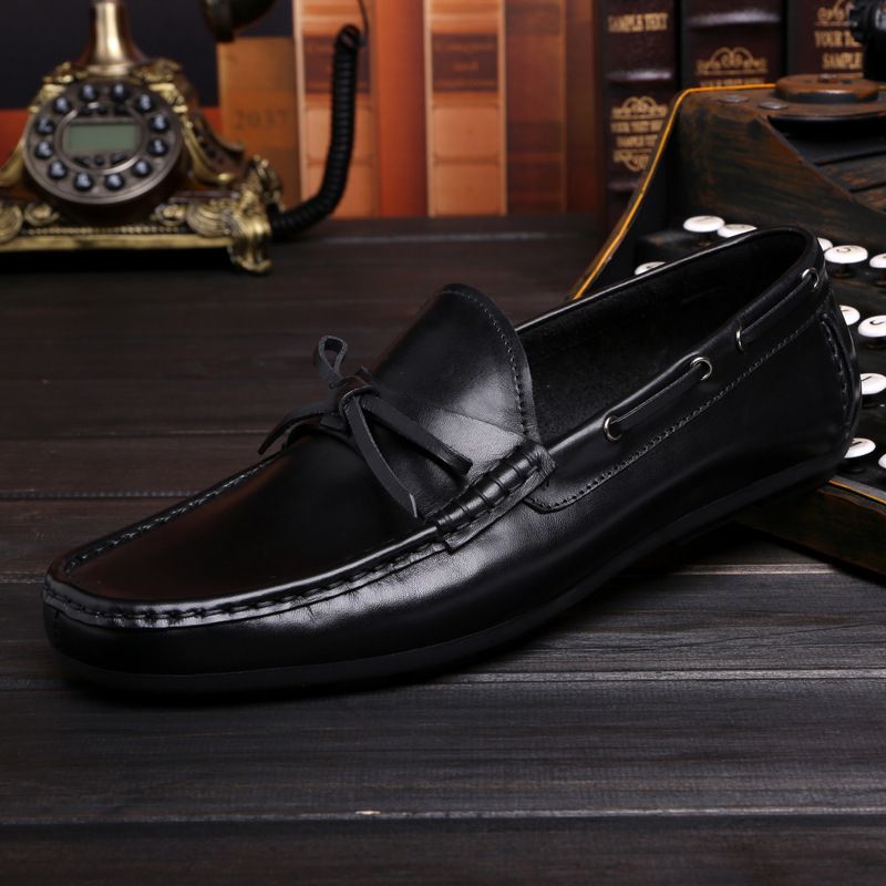 Men's Slip-On Round Toe Leather Classic Formal Wedding Shoes_vogvips.com