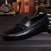 Men's Slip-On Round Toe Leather Classic Formal Wedding Shoes_vogvips.com
