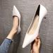 Small Low New Autumn Winter Black And White Professional Women S Work Shoes Short Heel Soft Leather_vogvips.com