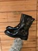 Plus Size Women's Shoes Grape Mom Melard Genuine Leather Belt Buckle Short Thick Sole Martin Women Slim Boots_vogvips.com