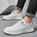 First Layer Cowhide Soft-soled Shoes Men's Shoes Breathable Thick-soled White Shoes Men's Casual Board Shoes_vogvips.com