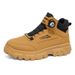 Men's Martin Boots Autumn Thick-Soled Anti-Slip Work Shoes Short Boots High-Top Casual Yellow Boots Men's Trendy Shoes_vogvips.com