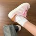 Korean Style Dad For Women White Sneakers Solid Color All Season Fairy Personalized Comfortable_vogvips.com