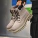 Thick-soled Heightening Rhubarb Boots, Men's And Women's Martin Boots, Casual Mountaineering Kicks, Not Bad Tooling Boots_vogvips.com