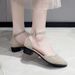 Trendy Foreign Trade Chunky Heel Hollow 2024 Summer New Korean Style Buckle Women's Shoes Cross-Border Fashion Sandals_vogvips.com