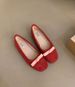 Candy Color Suede Round Head Single Shoes Women 2025 Spring And Summer New Shallow Mouth Flat Shoes Small Fragrant Wind Ballet Shoes Wholesale_vogvips.com