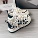 Girls' Casual Skate Shoes – Lightweight & Soft Rubber Sole, Breathable PU Sneakers For Kids (Pink/Black, Low-Top Lace-Up)_vogvips.com