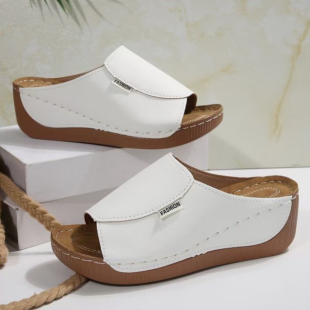 NEW Summer New Plus-size Women's Shoes, European And American Fashionable Wedge Heel Thick-soled Casual Slippers For Ladies_vogvips.com