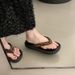 Leopard-patterned Zigzag Flip-flops For Women, Trendy Summer 2026 Style, Beach Shoes, Flip-flops_vogvips.com