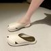Summer New Fish Mouth Internet Celebrity Closed-Toe Half Slippers Women, Comfortable Lazy Slippers, Soft Sole Sandals_vogvips.com