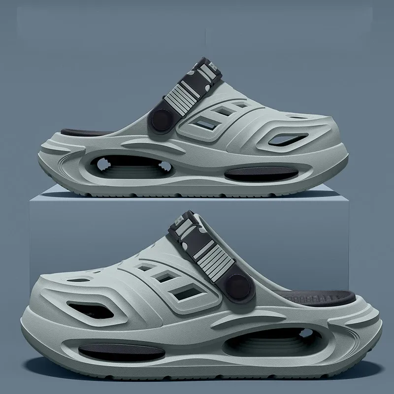 Summer Men's And Women's Cave Shoes Fashion Breathable Sandals With Removable Insoles Non-slip Cushioned Thickened Slippers_vogvips.com