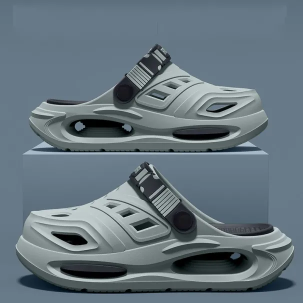 Summer Men's And Women's Cave Shoes Fashion Breathable Sandals With Removable Insoles Non-slip Cushioned Thickened Slippers_vogvips.com