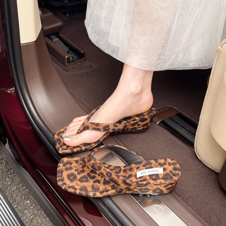 Polka Dot Flip-Flops For Outdoor Wear, High-Heeled Fashionable Ins-Trend Wedge Toe-Sandals, French Style Women's Sandals_vogvips.com