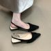 Lancui High-End Elegant Solid Color Pointed Toe Dress Sandals For Women New Style Socialite Temperament Back Strap_vogvips.com