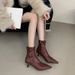 Sharp Pointed Short 2025 Fashionable Autumn And Winter New Women's High Heels Versatile Niche Design Slim Boots_vogvips.com