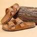 Classic Unisex Slippers Comfortable Summer Cork Shoes For Men Outdoor Sandals Plus Size 36-46_vogvips.com