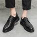 Euro Step Men's Low-Cut Brogue Perforated Sandals Business Casual Fashion Breathable Hollow Youth Leather Shoes_vogvips.com