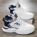 Men's Casual Sneakers Low-Top Breathable Running Shoes For Teens And Young Adults - Lightweight Comfortable Round-Toe PU Upper With Rubber Sole_vogvips.com
