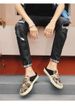 Canvas Men's Shoes Spring Trend Versatile One-pedal Breathable Casual Cloth Shoes Men's Heel-less Half-drag Men's Trendy Shoes_vogvips.com