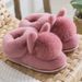 Women's Cotton With Heel, Thick Sole, Non-Slip, Maternity Shoes, Plush, Cute, Thickened, Warm Winter Slippers For Home_vogvips.com