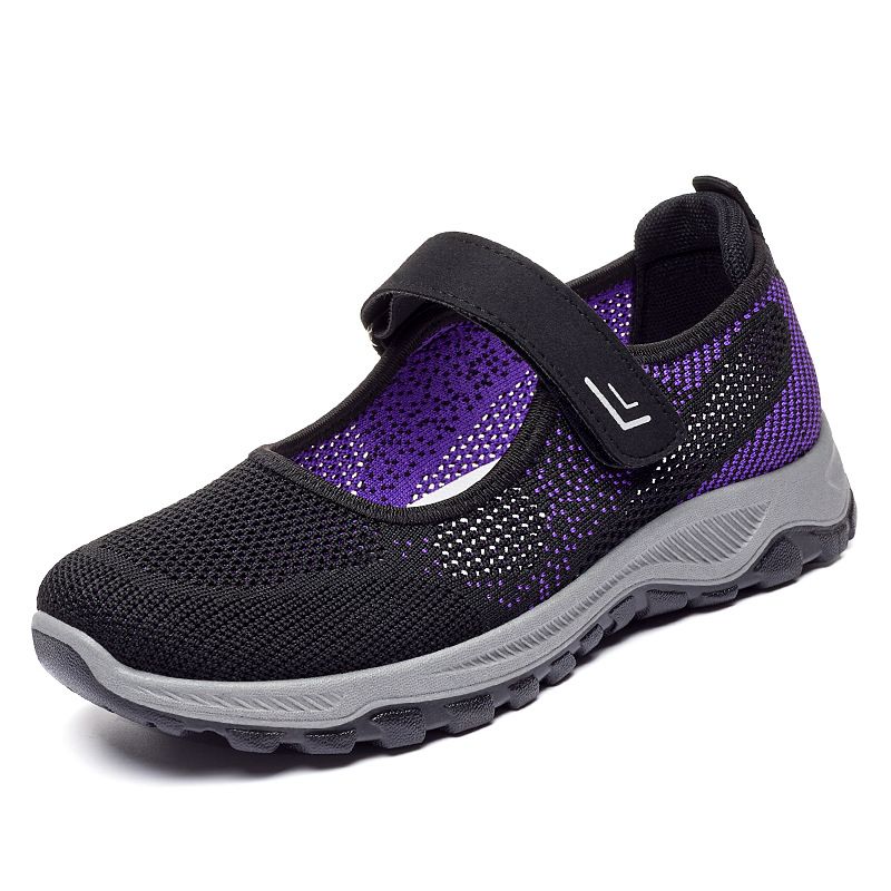 Women's shoes Breathable light comfortable casual shoes flying woven shoes_vogvips.com