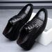 Man Stylish Derby Shoes Woven Leather Dress Mens Brogue Men Lace-Up Business Casual Office Party Wedding Shoe_vogvips.com