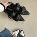 French Style Small Fragrant Pointed Toe Mary Jane Shoes Retro Medium Thick Heel Single Shoes For Women 2024 Spring And Summer_vogvips.com