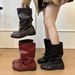 Western Style Women's 2025 New Autumn Versatile Pleated Long Lace-up Square Toe Riding Boots_vogvips.com