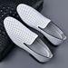 Hot-selling Leather Man Casual Summer Mens Loafers Moccasins Breathable Slip On Flats Driving Shoes Male Business_vogvips.com