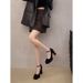 Mary Jane For Women, French Style Strap High Heels, Elegant Socialite Temperament, Shallow Mouth, Height Increasing,_vogvips.com