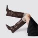 Women's Shoes Wedge Heel Women's Boots High Heel Cuffed Long Boots Aura Style High Boots_vogvips.com
