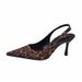Leopard Print Heels Sandals Stiletto Pointed Toe Fashion High Heel Women S Shoes European And American Style_vogvips.com