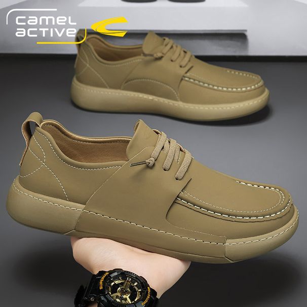 German Camel Dynamic Shoes For Men, Spring And Autumn Men's Shoes, Outdoor Slip-On Soft Sole Dad Genuine Leather Casual_vogvips.com