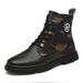 Martin Boots Men's High-top Shoes Men's Short Boots Printed Heightening Casual Men's Tooling Boots Men's Leather Boots_vogvips.com