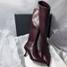 Internet celebrity high heels beautiful solid color pointed stiletto side zipper elastic skinny boots women's long boots_vogvips.com