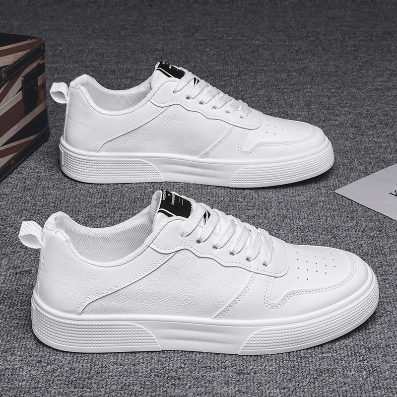 Men's Breathable Synthetic Leather Casual Sneakers - Low Top Fashion Shoes With Round Toe For Summer, Lightweight And Comfortable For Daily Wear_vogvips.com